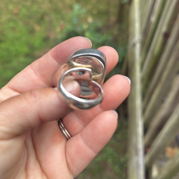 Enormous natural Boulder opal ring - Picture 6 of 7